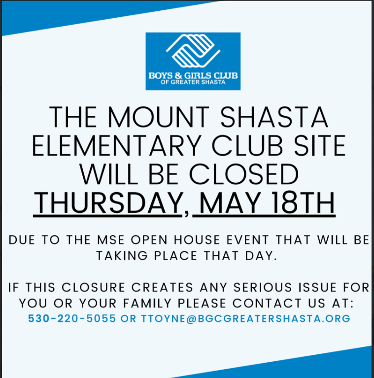 Boys and Girls Club Notice!